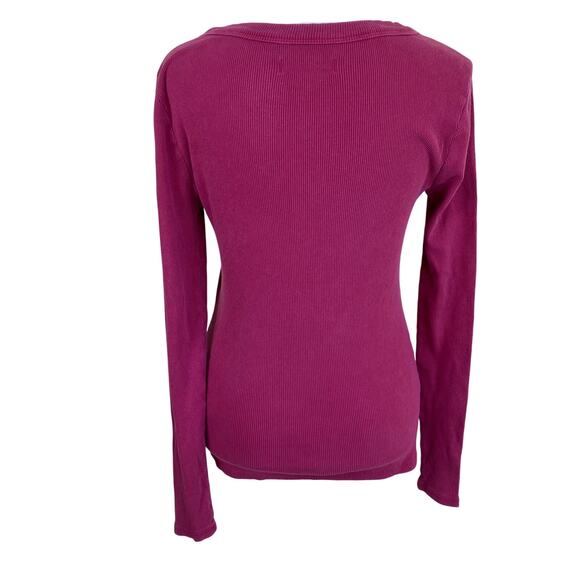 Lucky Brand Ribbed Henley Top in Pink Size Small - Picture 5 of 16